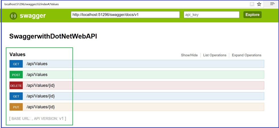launch the Web API